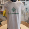 T-shirt Söderstadion koordinater & Kompassros. -Vit