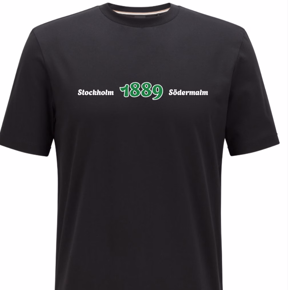 T-shirt Stockholm 1889 Södermalm -Svart